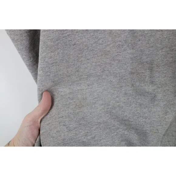 Vtg 90s Nike Air Mens XL Travis Scott Big Swoosh Crewneck Sweatshirt Gray USA